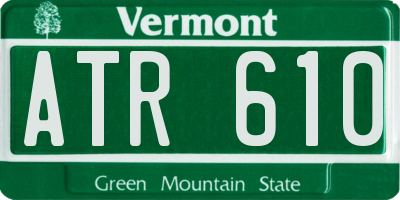 VT license plate ATR610