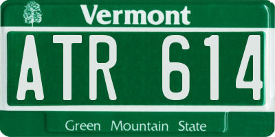 VT license plate ATR614