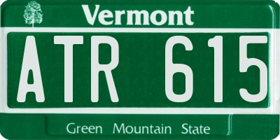 VT license plate ATR615