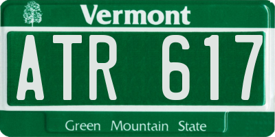 VT license plate ATR617