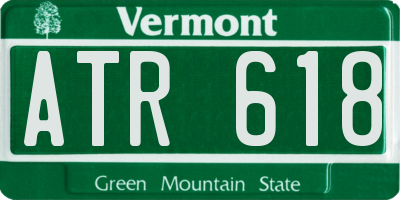 VT license plate ATR618