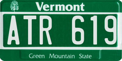VT license plate ATR619