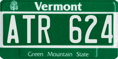 VT license plate ATR624