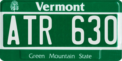 VT license plate ATR630