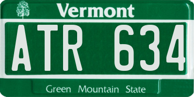 VT license plate ATR634
