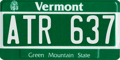 VT license plate ATR637