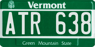 VT license plate ATR638