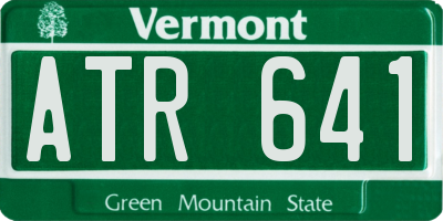 VT license plate ATR641