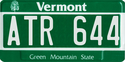 VT license plate ATR644