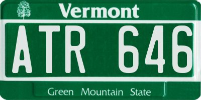 VT license plate ATR646