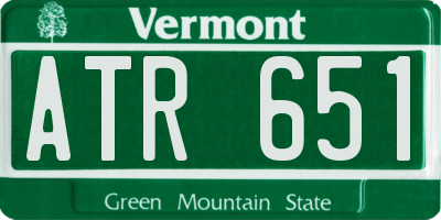 VT license plate ATR651