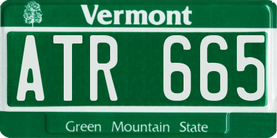 VT license plate ATR665