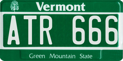 VT license plate ATR666