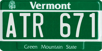 VT license plate ATR671
