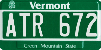 VT license plate ATR672