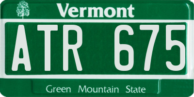 VT license plate ATR675