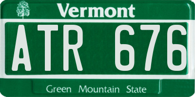 VT license plate ATR676