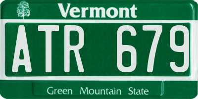 VT license plate ATR679