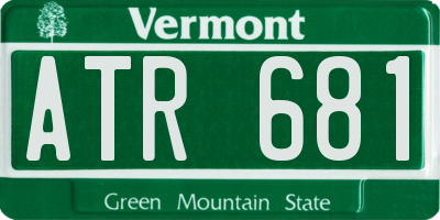 VT license plate ATR681