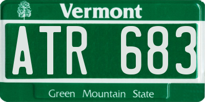 VT license plate ATR683