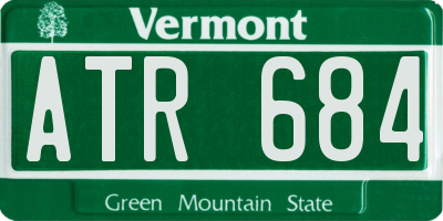 VT license plate ATR684
