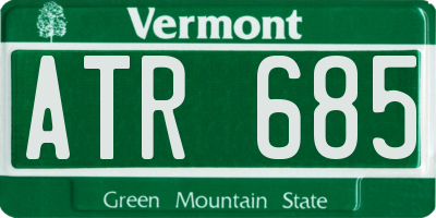 VT license plate ATR685