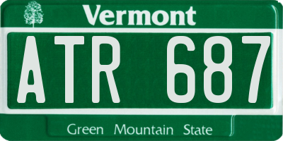 VT license plate ATR687