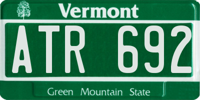 VT license plate ATR692