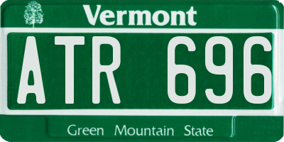 VT license plate ATR696