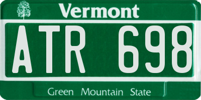 VT license plate ATR698