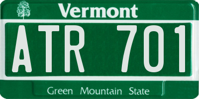 VT license plate ATR701