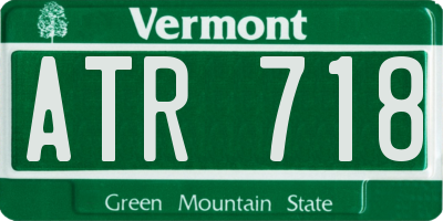 VT license plate ATR718
