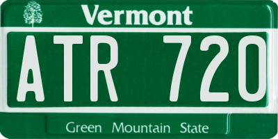 VT license plate ATR720