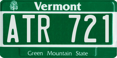 VT license plate ATR721