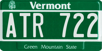 VT license plate ATR722
