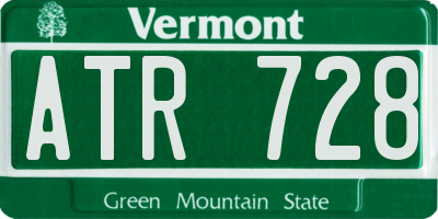 VT license plate ATR728