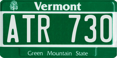 VT license plate ATR730