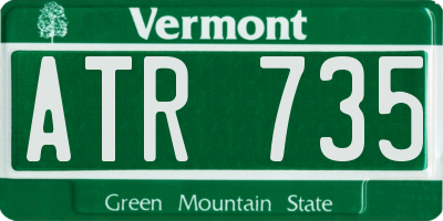 VT license plate ATR735