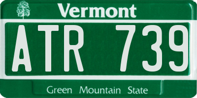 VT license plate ATR739