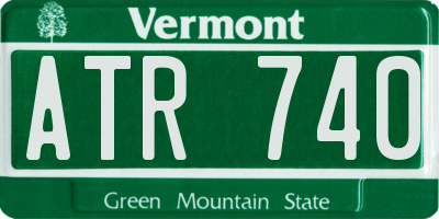 VT license plate ATR740