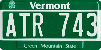 VT license plate ATR743