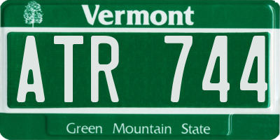 VT license plate ATR744