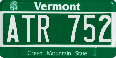 VT license plate ATR752