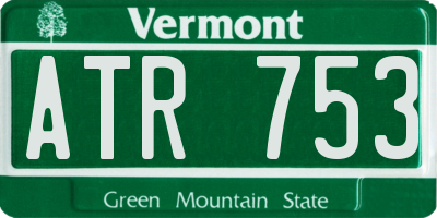 VT license plate ATR753