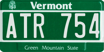 VT license plate ATR754