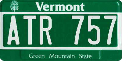 VT license plate ATR757