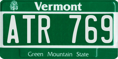 VT license plate ATR769