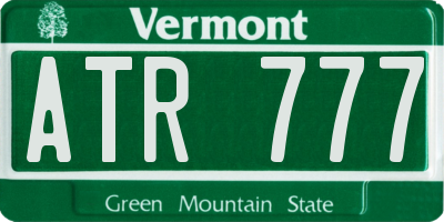VT license plate ATR777