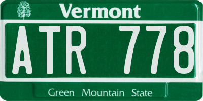 VT license plate ATR778