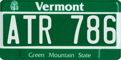 VT license plate ATR786